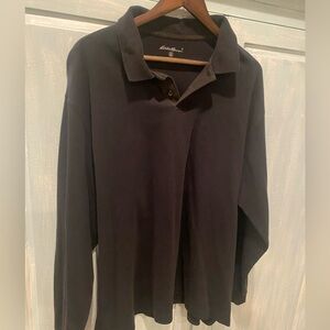 Eddie Bauer Men's Black Polo Shirt - XXL Tall